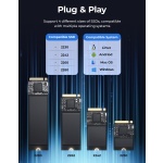 ORICO θήκη για M.2 NVME/NGFF SSD OXS2C3-G2, 10Gbps, γκρι - Image 5