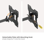 POWERTECH επιτοίχια βάση τηλεόρασης PT-1555, 23-43", έως 30kg, full motion - Image 3