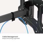 POWERTECH επιτοίχια βάση τηλεόρασης PT-1555, 23-43", έως 30kg, full motion - Image 4