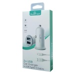 POWERTECH Φορτιστής αυτοκινήτου & καλώδιο Type-C PT-773, 2x USB, 3.4A - Image 2