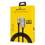 POWERTECH καλώδιο USB-C σε HDMI PTR-0171, 4K/60Hz, 10.2 Gbps, 1m, μαύρο - Image 2