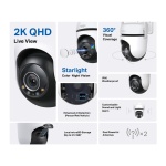 TP-LINK smart κάμερα Tapo C520WS, 2K, WiFi, PTZ, IP66, V2.0 - Image 4