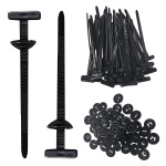 POWERTECH δεματικά καλωδίων TIES-082, 5x90mm, μαύρα, 50τμχ