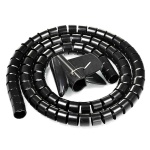 POWERTECH δεματικό καλωδίων TIES-083, πλαστικό, Φ20mm, 2m, μαύρο