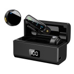 UPTECH ασύρματα μικρόφωνα UPW-M9MAX με θήκη φόρτισης, USB-C, 2.4GHz, μαύρο