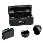 UPTECH ασύρματα μικρόφωνα UPW-M9MAX με θήκη φόρτισης, USB-C, 2.4GHz, μαύρο - Image 3