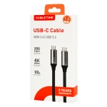 CABLETIME καλώδιο USB-C CT-CMCM2, USB 3.1, 100W, 20Gbps, 4K, 1.5m, μαύρο - Image 3