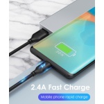 CABLETIME καλώδιο micro USB σε USB CT-C165-05G, 2.4A, 480Mbps, 0.25m, μαύρο - Image 2