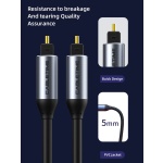 CABLETIME καλώδιο ήχου Toslink CT-AV380-P04GN, gold plated, 5mm, 1m, μαύρο - Image 2