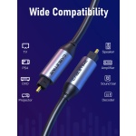 CABLETIME καλώδιο ήχου Toslink CT-AV380-P04GN, gold plated, 5mm, 5m, μαύρο - Image 5