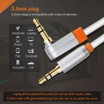 CABLETIME καλώδιο ήχου 3.5mm CT-AV311-P11RG, γωνιακό, gold plated, 3m, λευκό - Image 3