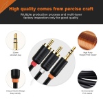 CABLETIME καλώδιο ήχου 3.5mm σε 2x RCA CT-AV314-P12G, 0.5m, μαύρο - Image 3