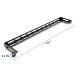 DELOCK cable management panel 67462 για rack 19", 0.5U, βάθος 80mm, μεταλλικό, μαύρο - Image 2