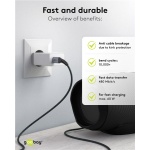 GOOBAY καλώδιο USB-C 79559, 60W, 480Mbps, 0.15m, μαύρο - Image 5