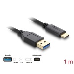 DELOCK καλώδιο USB-C σε USB 83870, 10Gbps, 1m, μαύρο - Image 2