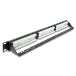 DELOCK patch panel 91087 για rack 19", 1U, 24 θυρών, CAT 6 UTP, με LED, μαύρο - Image 2