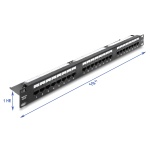 DELOCK patch panel 91087 για rack 19", 1U, 24 θυρών, CAT 6 UTP, με LED, μαύρο - Image 3