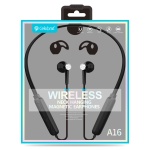 CELEBRAT earphones A16 με μαγνήτη, Bluetooth, 14.2mm, 130mAh, μαύρα - Image 2