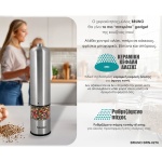 BRUNO ηλεκτρικός μύλος αλατιού-πιπεριού BRN-0272 με κεραμική κεφαλή, inox - Image 2