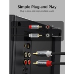 CABLETIME καλώδιο ήχου 2x RCA σε 2x RCA CT-RCA, 1m, μαύρο - Image 2