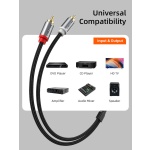 CABLETIME καλώδιο ήχου 2x RCA σε 2x RCA CT-RCA, 3m, μαύρο - Image 5