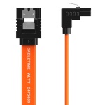 CABLETIME καλώδιο SATA III CT-SATA3R, γωνιακό, 6Gbps, 0.50m, πορτοκαλί
