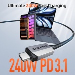 CABLETIME καλώδιο USB-C CT-USB4V2, USB4, 240W, 80Gbps, 8K/60Hz, 1m, μαύρο - Image 2