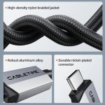 CABLETIME καλώδιο USB-C CT-USB4V2, USB4, 240W, 80Gbps, 8K/60Hz, 1m, μαύρο - Image 4