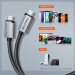 CABLETIME καλώδιο USB-C CT-USB4V2, USB4, 240W, 80Gbps, 8K/60Hz, 1m, μαύρο - Image 5