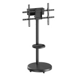 BRATECK βάση τηλεόρασης δαπέδου FS38-46TWE, 37-86", έως 50kg, με ράφι & cable management, ροδάκια, μαύρη