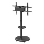 BRATECK βάση τηλεόρασης δαπέδου FS38-46TWE, 37-86", έως 50kg, με ράφι & cable management, ροδάκια, μαύρη - Image 4