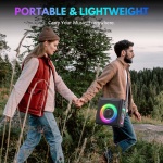 JYX φορητό ηχείο MS75 με 2x μικρόφωνα & ασύρματο χειριστήριο, 15W, 6000mah, RGB φωτισμός, μαύρο - Image 4