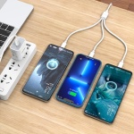 KAKUSIGA καλώδιο USB σε USB-C/Lightning/Micro USB KSC-1021, 5A, 1.2m, λευκό - Image 2