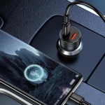 KAKUSIGA φορτιστής αυτοκινήτου KSC-1714 με καλώδιο USB-C, USB/USB-C, 60W, μαύρος - Image 2