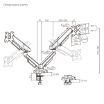 BRATECK βάση γραφείου για 2x οθόνες LDT114-C024, 17-35", έως 12kg - Image 4