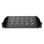 POWERTECH σταθερό ράφι για rack 19" NETW-0053, 2U, βάθος 300mm, μαύρο - Image 2