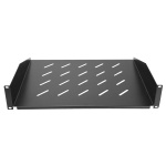 POWERTECH σταθερό ράφι για rack 19" NETW-0054, 2U, βάθος 350mm, μαύρο - Image 2