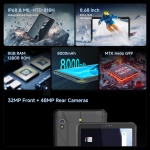 ONERUGGED tablet T1, 8.68", 8/128GB, 4G, 8000mAh, IP68/MIL-STD 810H/Atex Zone 2, μαύρο - Image 2