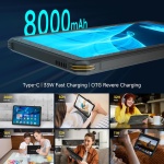 ONERUGGED tablet T1, 8.68", 8/128GB, 4G, 8000mAh, IP68/MIL-STD 810H/Atex Zone 2, μαύρο - Image 4
