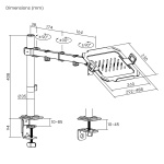 POWERTECH βάση γραφείου οθόνης ή laptop PT-1570, 17-32", έως 10kg - Image 4