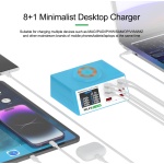 RELIFE σταθμός φόρτισης RL-309AW, 6x USB/2x USB-C/wireless, 100W, λευκός - Image 3