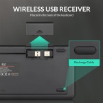 RIITEK ασύρματο πληκτρολόγιο Mini K18S με touchpad, RGB backlit, 2.4GHz & Bluetooth - Image 3