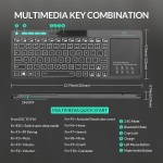 RIITEK ασύρματο πληκτρολόγιο Mini K18S με touchpad, RGB backlit, 2.4GHz & Bluetooth - Image 4