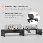 BRATECK επιτραπέζια βάση για οθόνη/laptop/smartphone/tablet STB-128-02 με συρτάρι, 13-32", έως 20kg, heavy duty, μαύρη - Image 4